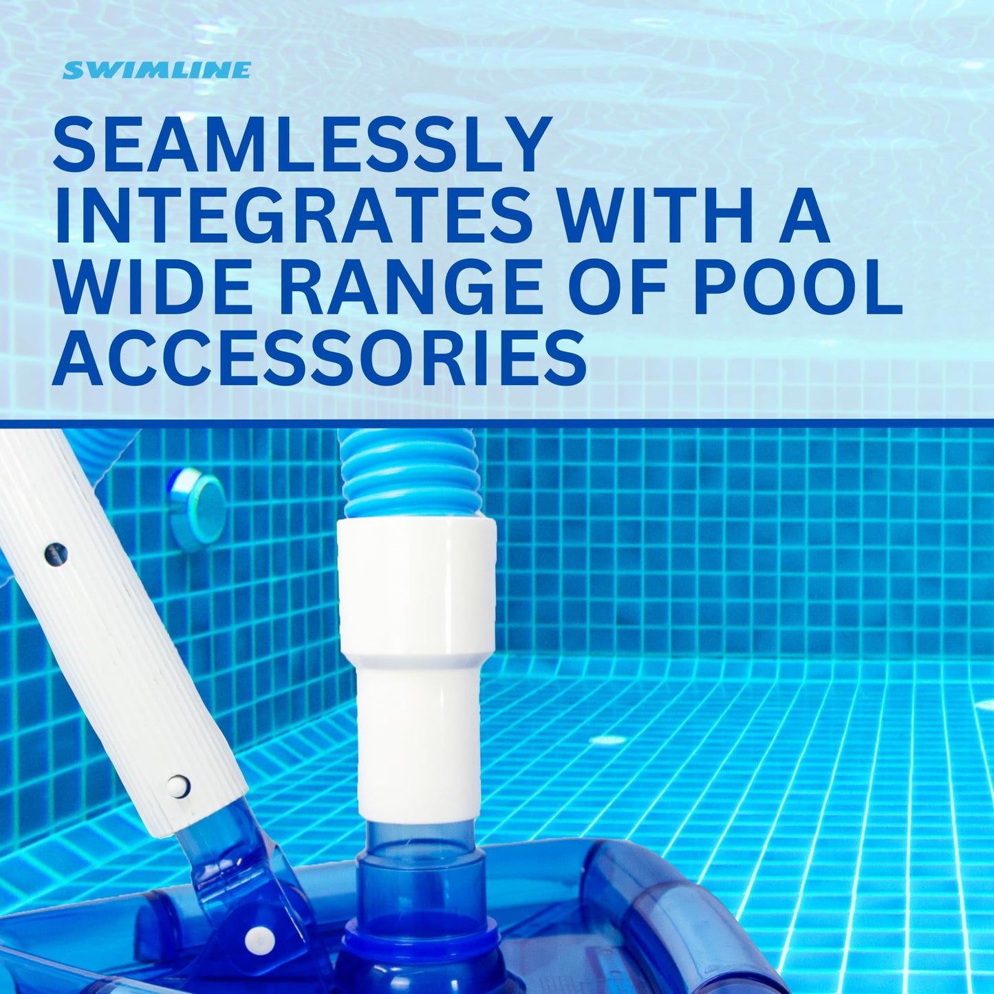 SWIMLINE HYDROTOOLS Standard Swimming Pool Vacuum Hose 1.25" X 18' For Inground Pools - Compatible With Vacuum Heads, Skimmers, Filter Pump Inlets, Above Ground Pools And Other Pool Accessories