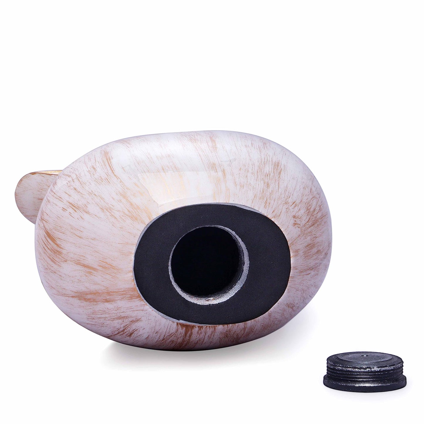 Teardrop Heart Urn for Human Ash| Cremation Urns Ashes |Urn for Human Ashes | Decorative Cremation Urn | Large | 2.5 Litre Capacity | White - Golden