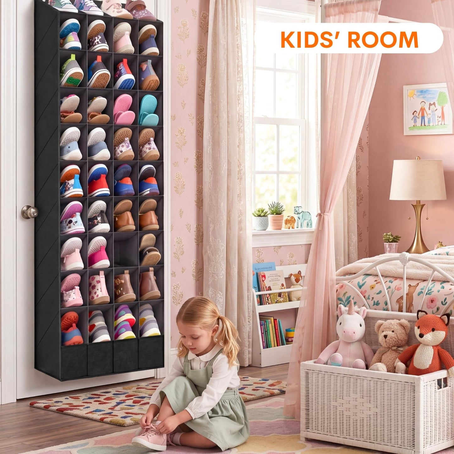 Ofiray-home Over the Door Shoe Organizer, 30-40 Pairs
