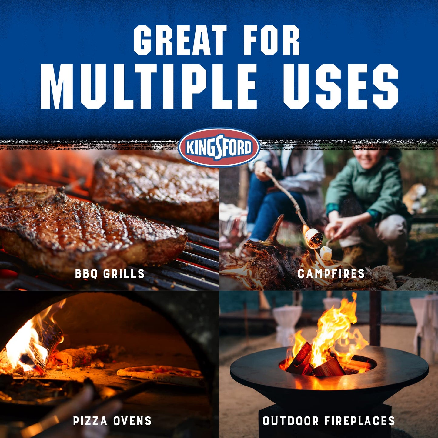 Kingsford Quick Light Fire Starter Rolls, All Natural Hardwood with Paraffin, Water Resistant and Easy Lighting for Charcoal, Pellet Grills, Smokers, Campfires, Outdoor Fireplaces, 32 Count