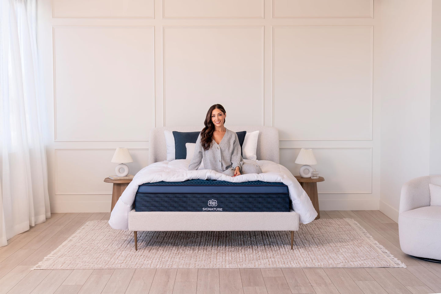 Brooklyn Bedding Signature Hybrid Olympic Queen 66"x80" 13 Inch Mattress, Firm Feel, CERTIPUR-US Certified Foam