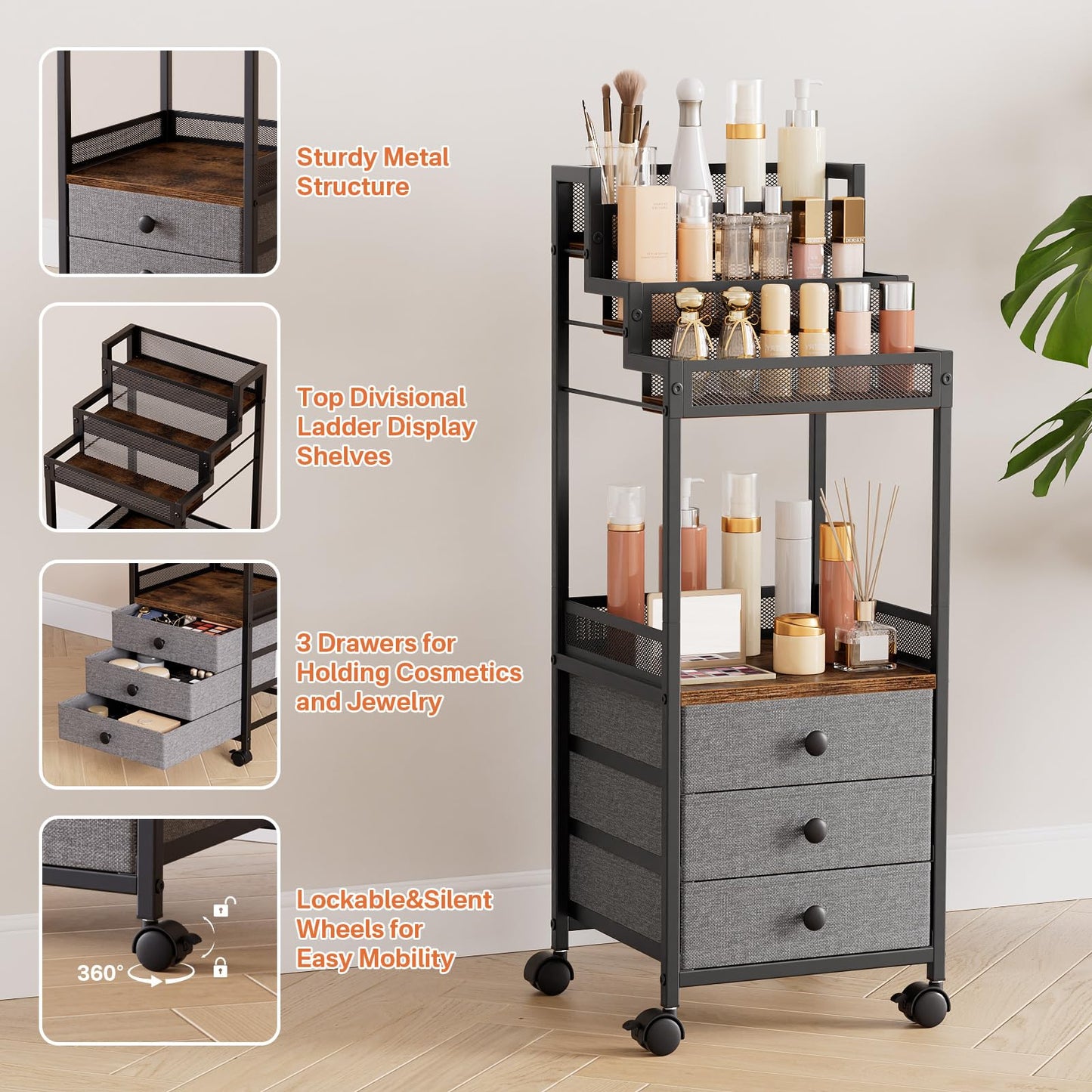 FURFUN Display Riser Stand Perfume Cologne Organizer for Men and Women 13in