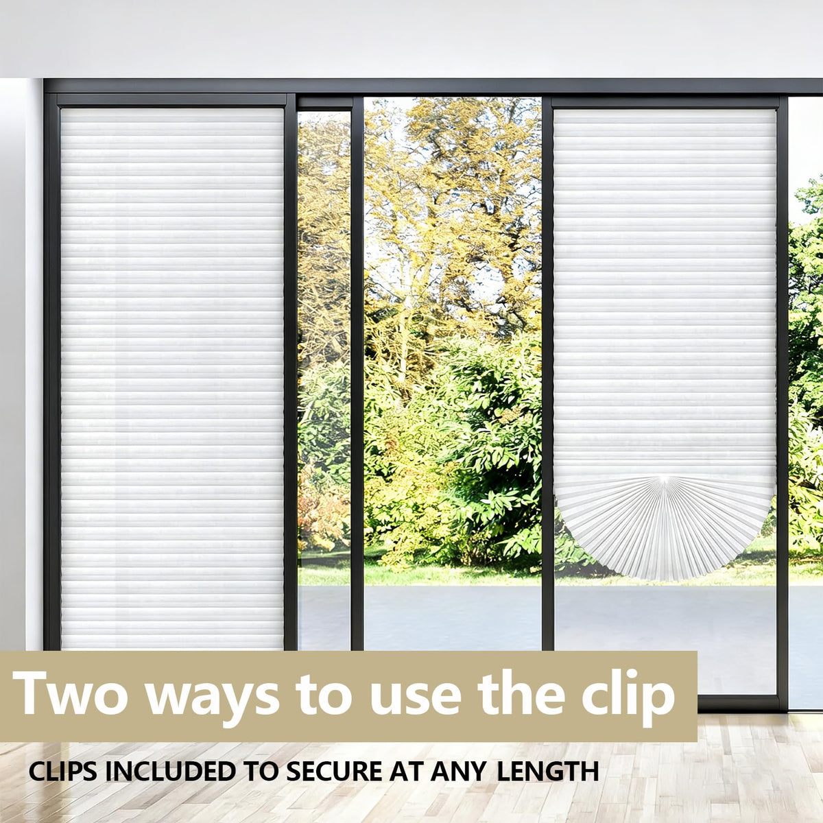 Temporary Blinds for Indoor Windows, Non-Woven Pleated Shades