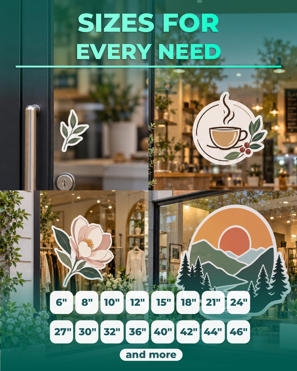Personalized Window Decal, Custom Vinyl Stickers for Doors, Walls, Business