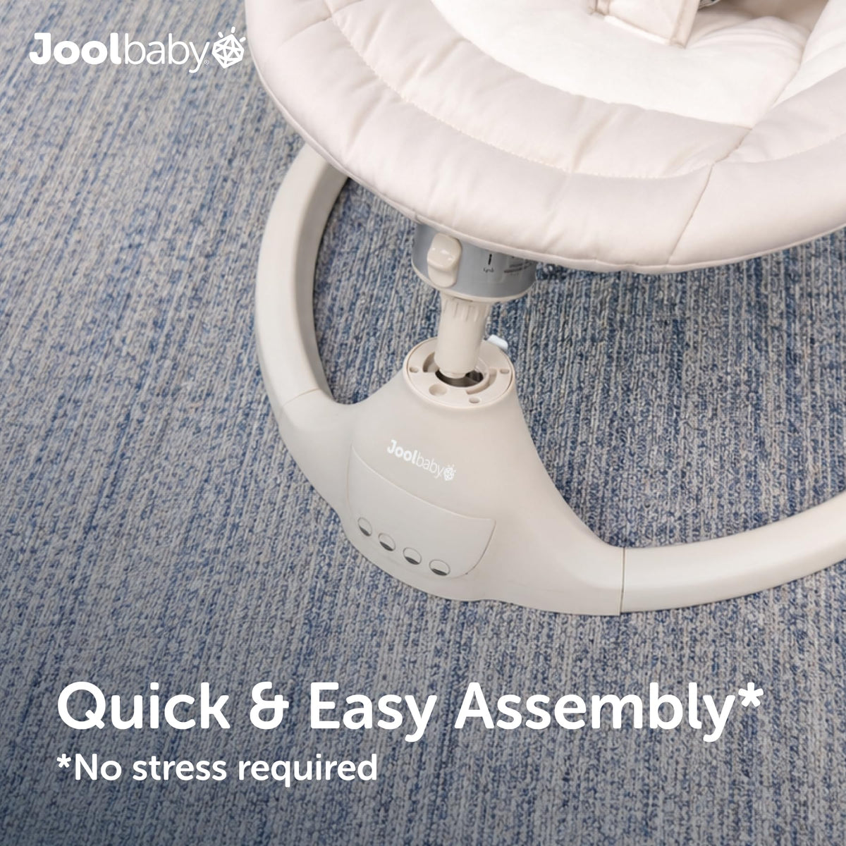 Jool Baby Nova Baby Swing for Infants – Bluetooth Music, Remote (Oatmeal)