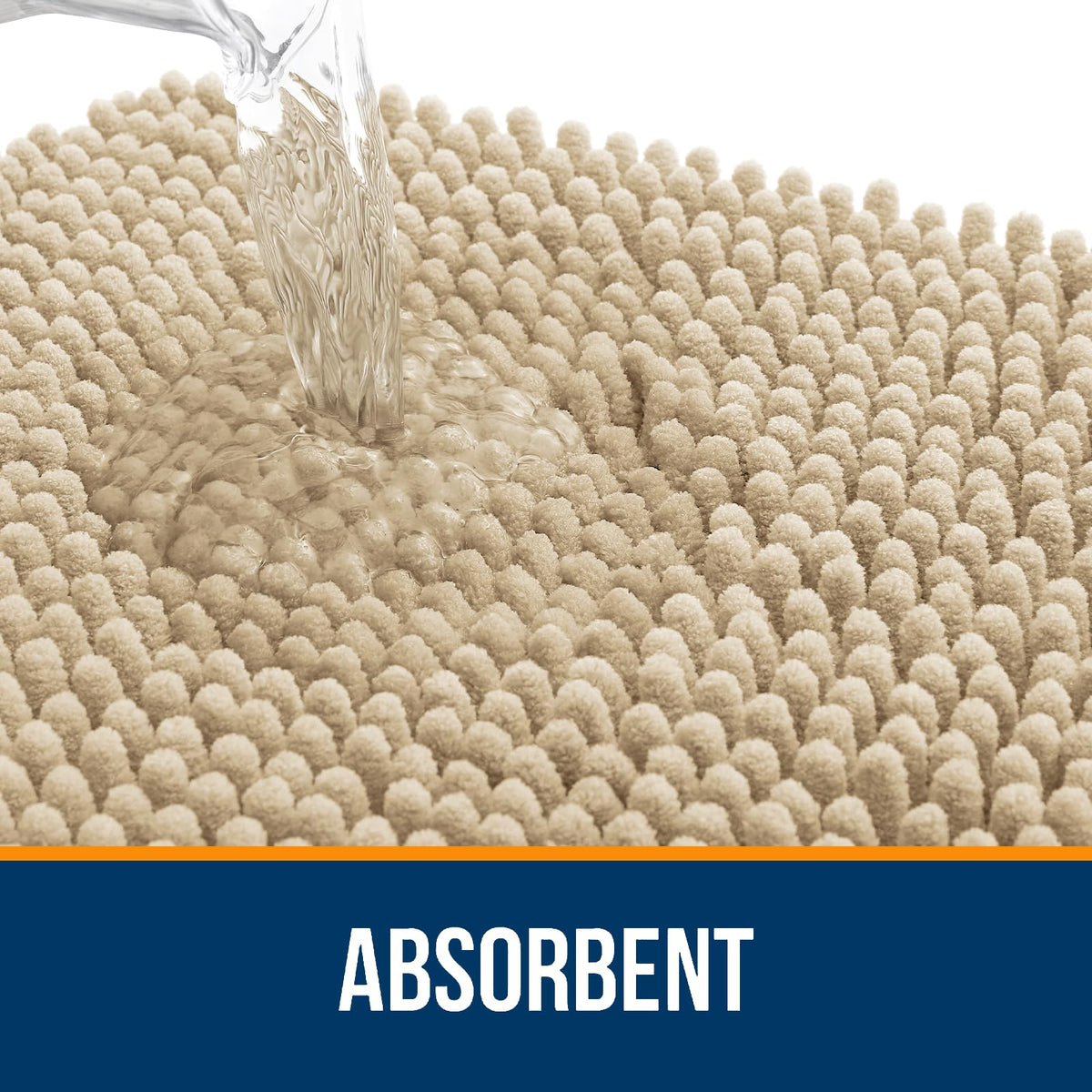 OLANLY Bathroom Rugs 30x20, Extra Soft Absorbent Chenille Bath Rugs