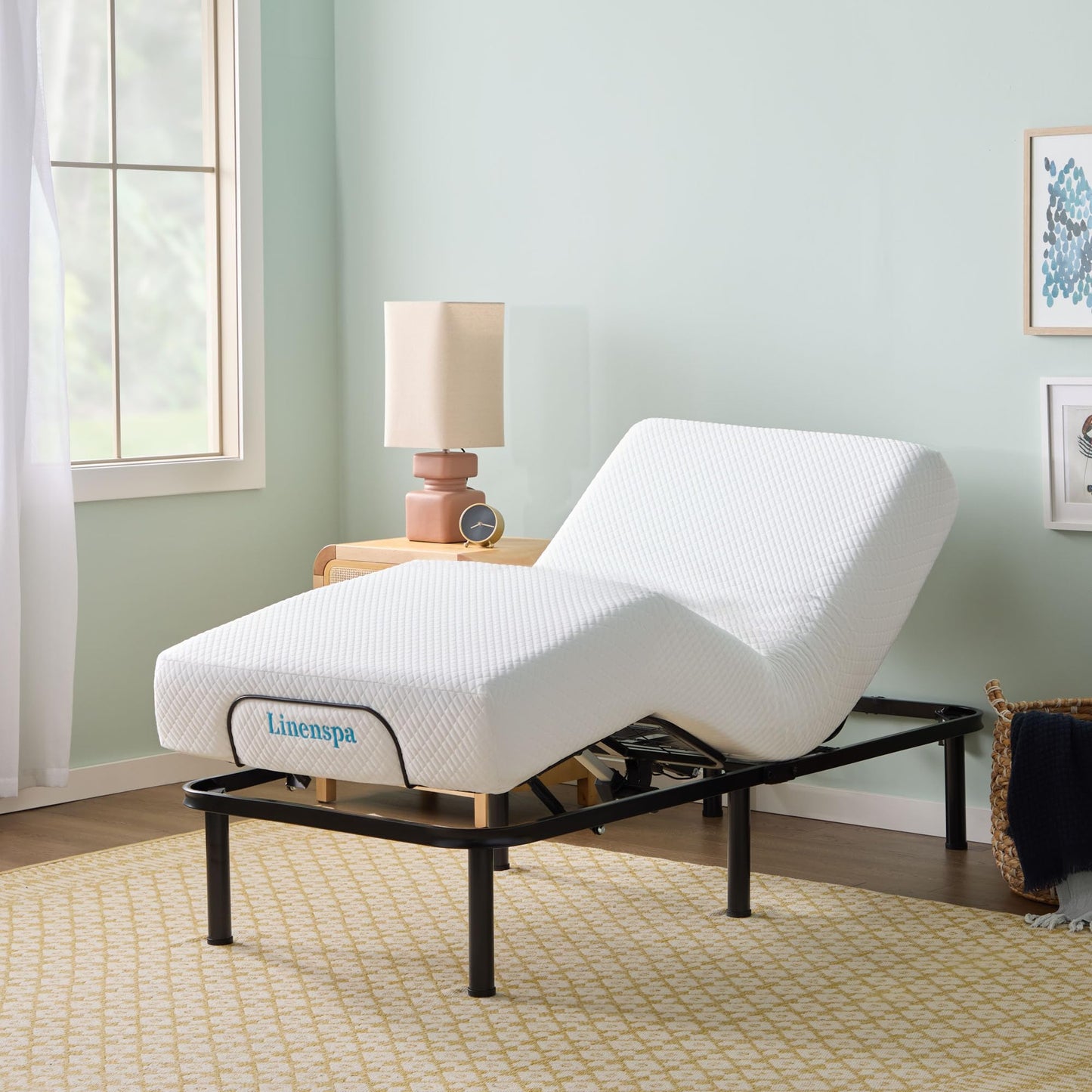 Linenspa Adjustable Bed Base — Motorized Head and Foot Incline — Twin XL