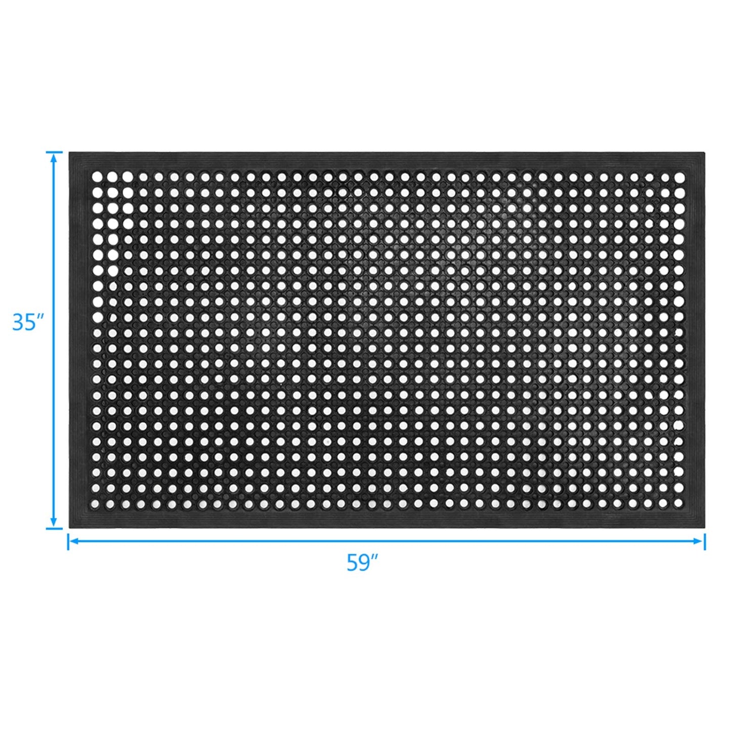 Outside Rubber Floor Mats Anti Slip Commercial Resturant Drainage Mat