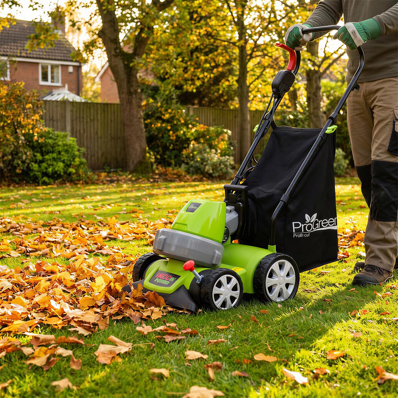1600W 3-in-1 Leaf Vacuum Blower Mulcher, Multipurpose Garden Debris Cleaner with 12 Gallon Collection Bag, Adjustable Nozzle Wheeled Outdoor Cleaner for Lawn Walkway Yard Maintenance