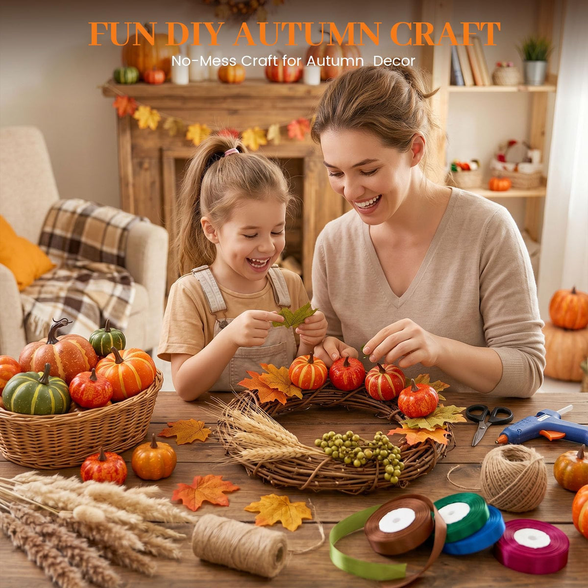 DomeStar 38 PCS Fake Pumpkin Set, 8 PCS Pumpkins for Decorating, Fall Table