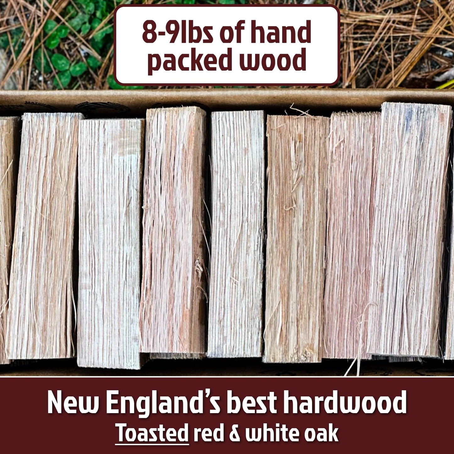 Savory Blend 5 Inch Universal Cooking Firewood - 8lbs. ~575cuin Premium Kiln Dried Cooking Wood for Grills, Smokers and Ooni, Solo, Bertello Pizza Ovens (Savory Hardwood Blend)