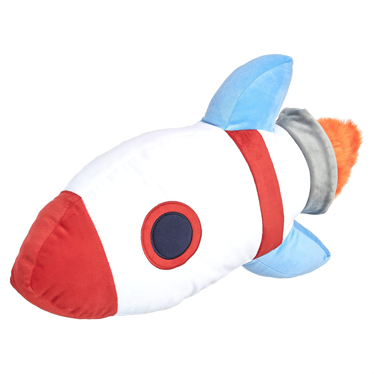 Amazon Basics Kids Space Rockets Decorative Pillow, Ultra-Soft Bedroom Décor, Spaceship Theme, 16.5" x 4", Polyester