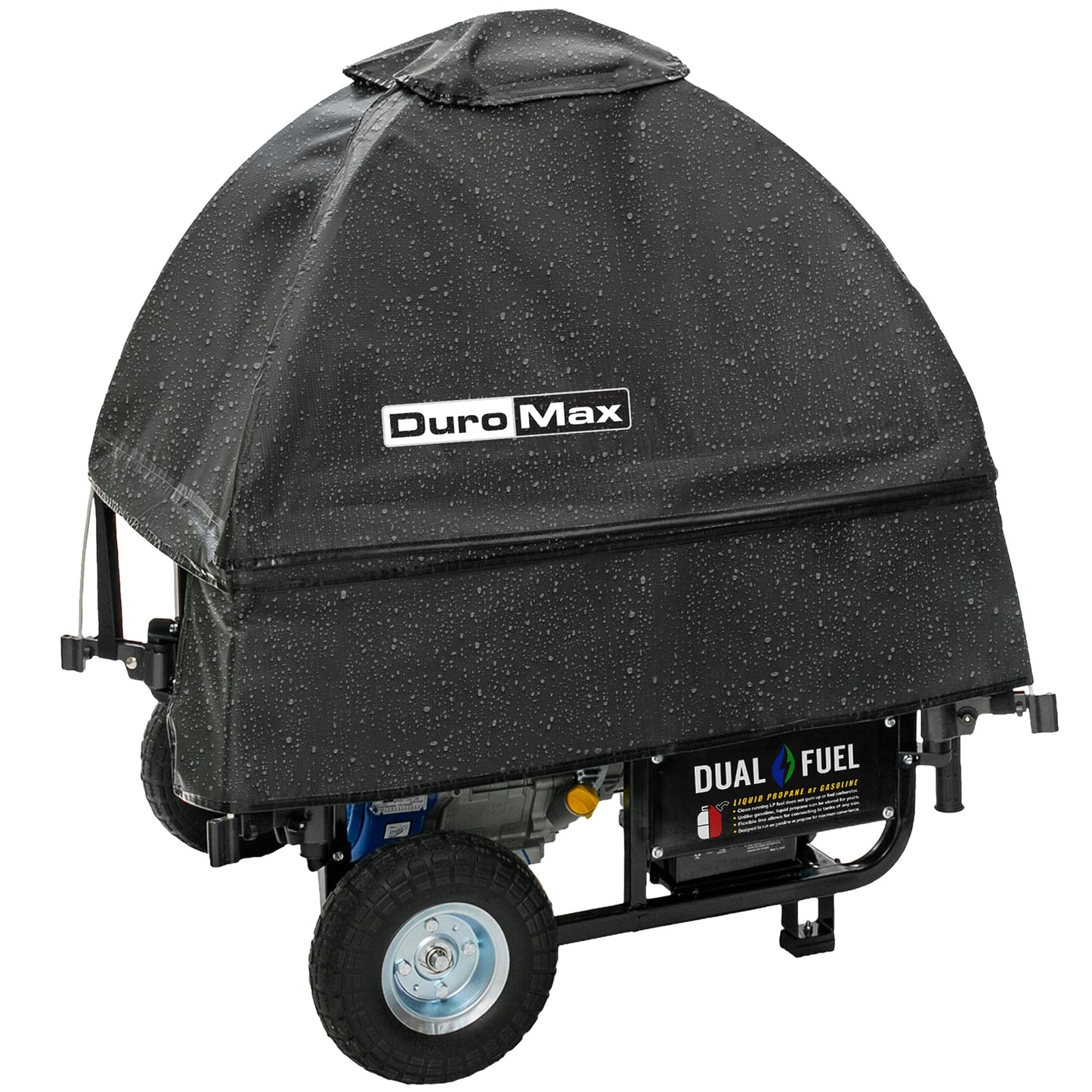 DuroMax DMX-GTX Portable Generator Running Cover – Weatherproof Outdoor Vinyl Canopy, Fire- & Wind-Resistant, Universal Open Frame Fit