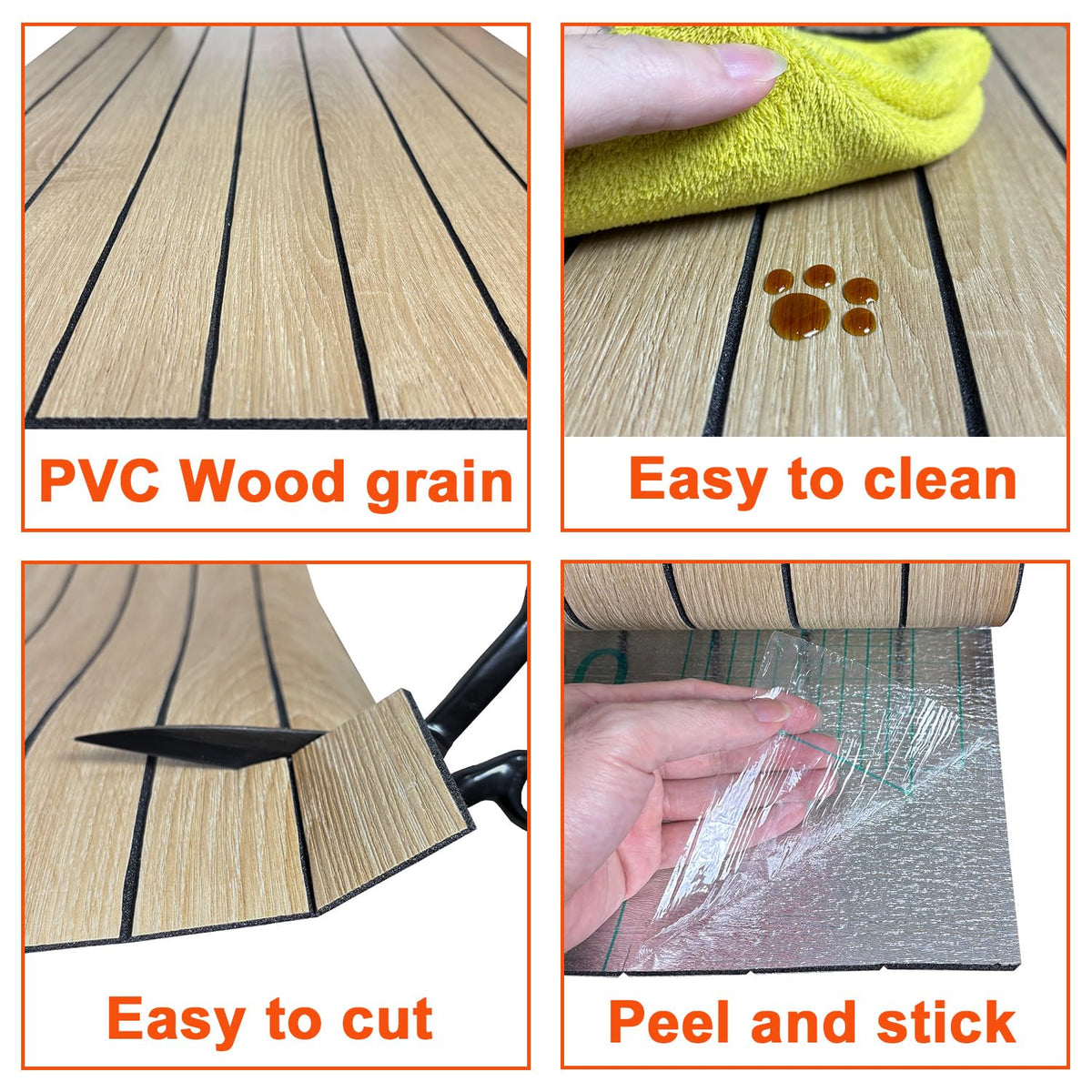 YU LI 3DH Peel and Stick PVC Slat Wall Panel, 236 x 15.75 Inches, Self-Adhesive Faux Oak Wood Grain, 3D Soundproof for Ceilings and Rooms - 1 Pack