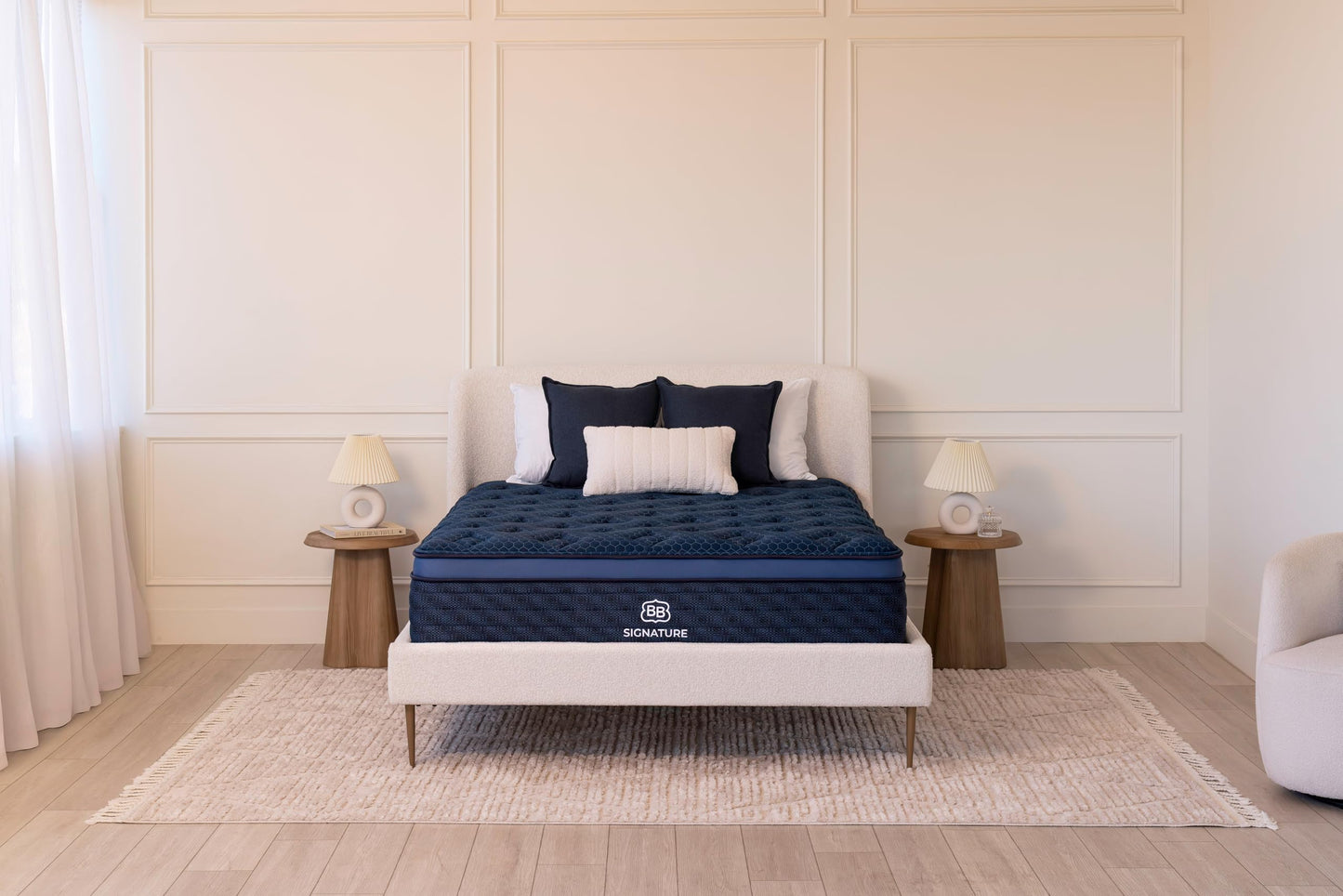 Brooklyn Bedding Signature Hybrid Olympic Queen 66"x80" 13 Inch Mattress, Firm Feel, CERTIPUR-US Certified Foam