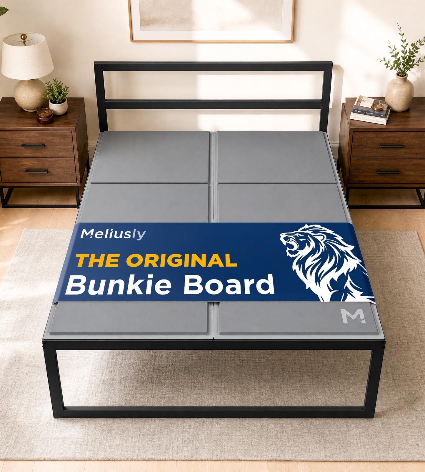 Meliusly Original Bunkie Board Full Size (54x75) – Bed Support Board