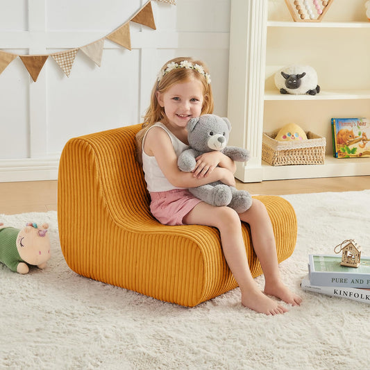 DAICO Kids Bean Bag Chair, Ultra-Soft Toddler Bean Bag Sofa with Foam, Small Toddler Comfy Lazy Lounger Floor Chairs with Handle for Playroom or Bedroom - Birthday for Boys and Girls