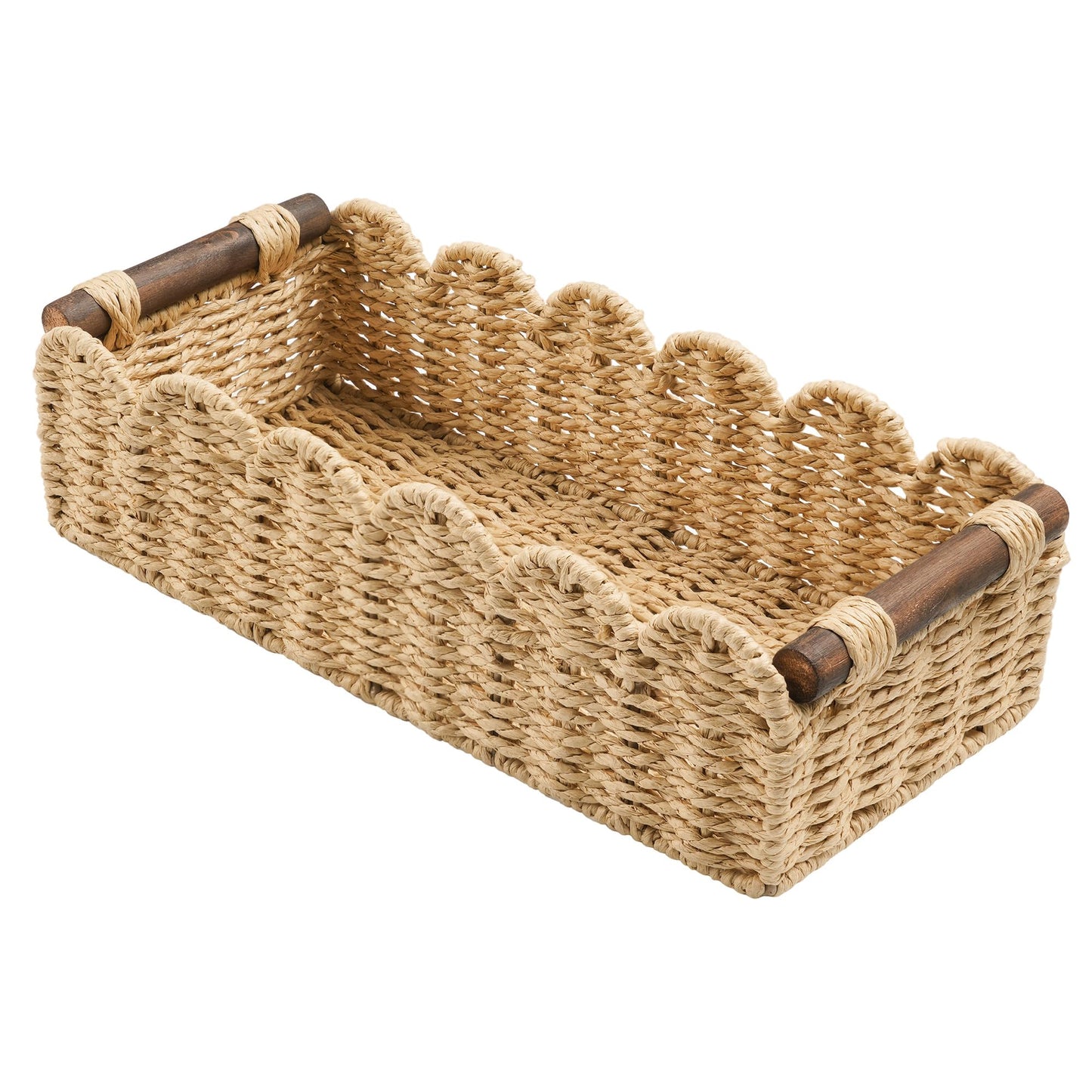 Toilet Paper Storage Basket Bathroom Counter Organizer Wicker Baskets for Organizing Cute Basket for Apartment Bedroom Nursery Room Kitchen Bathroom Decor -Beige