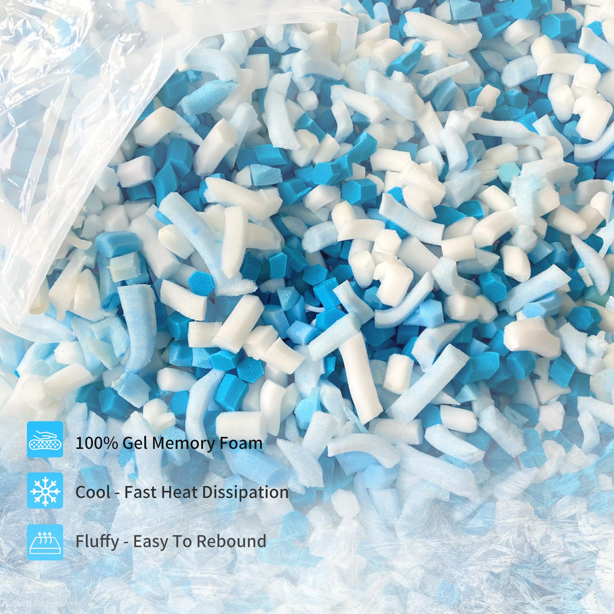 HONEHO 45LBS Shredded Memory Foam Filling Bean Bag Filler