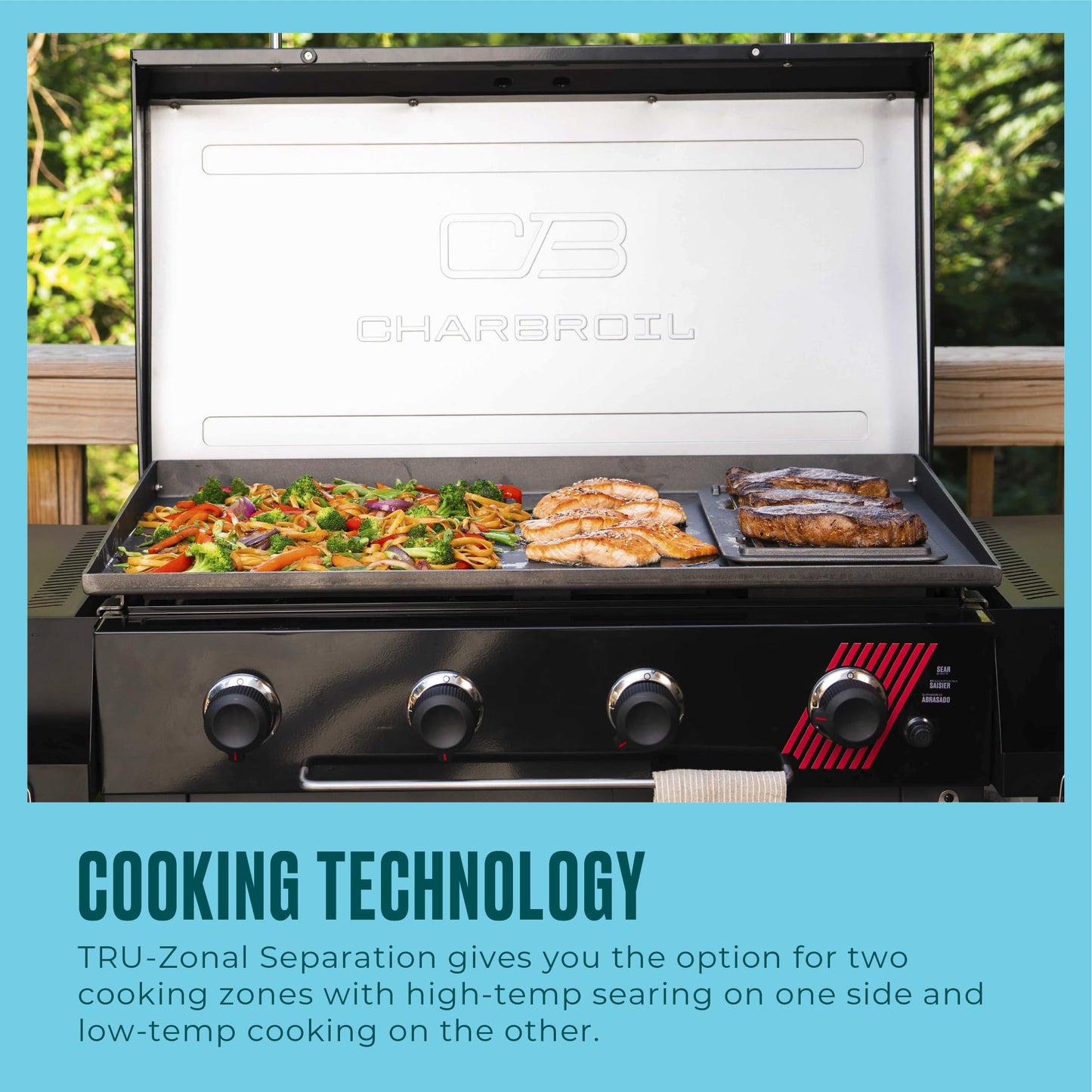Charbroil 36" Performance Series Deluxe Propane Gas Griddle with Cart 4 Burner Flat Top Grill, Black - 463285924