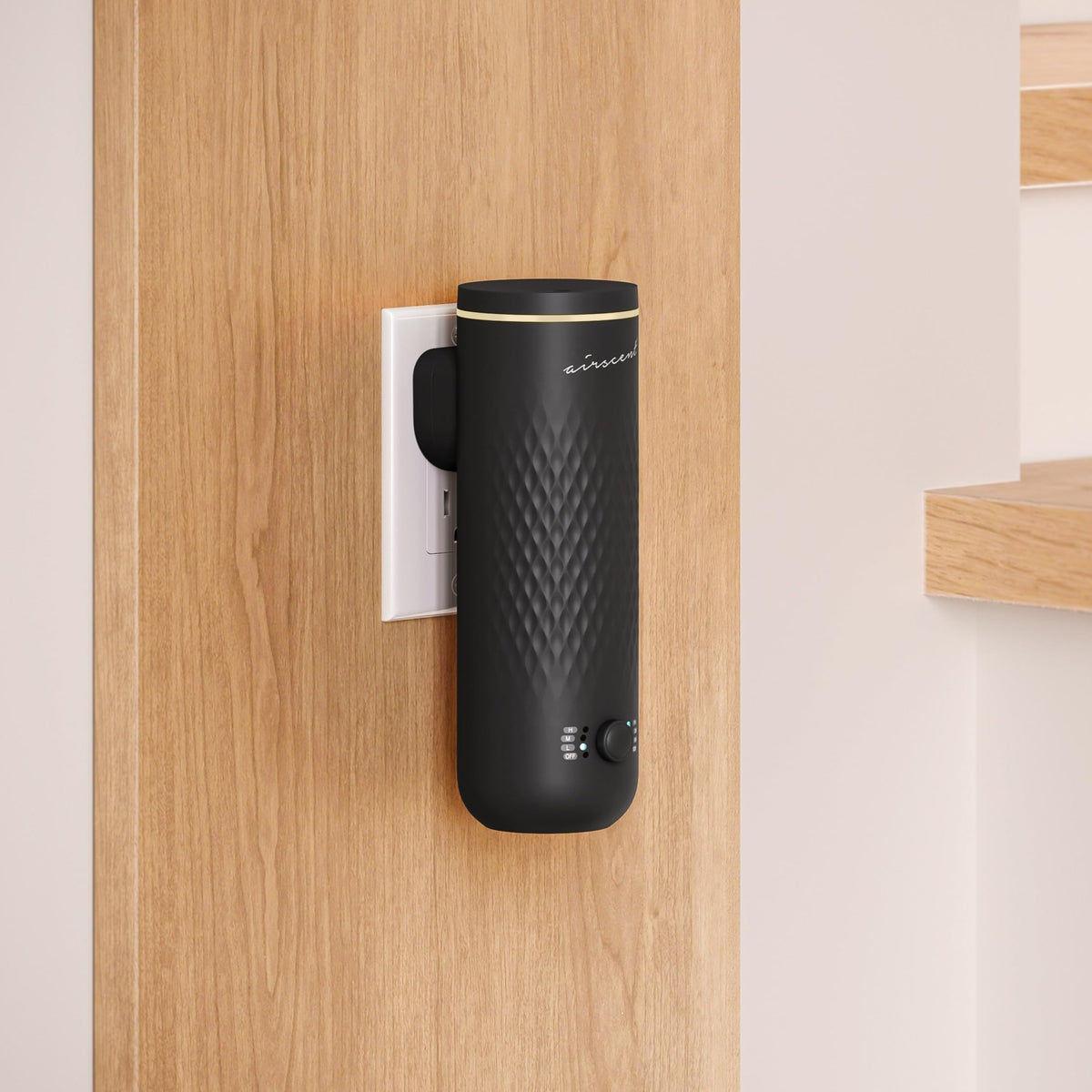 The AirScent Plug in Waterless Diffuser - Color Black - 60 mL Capacity