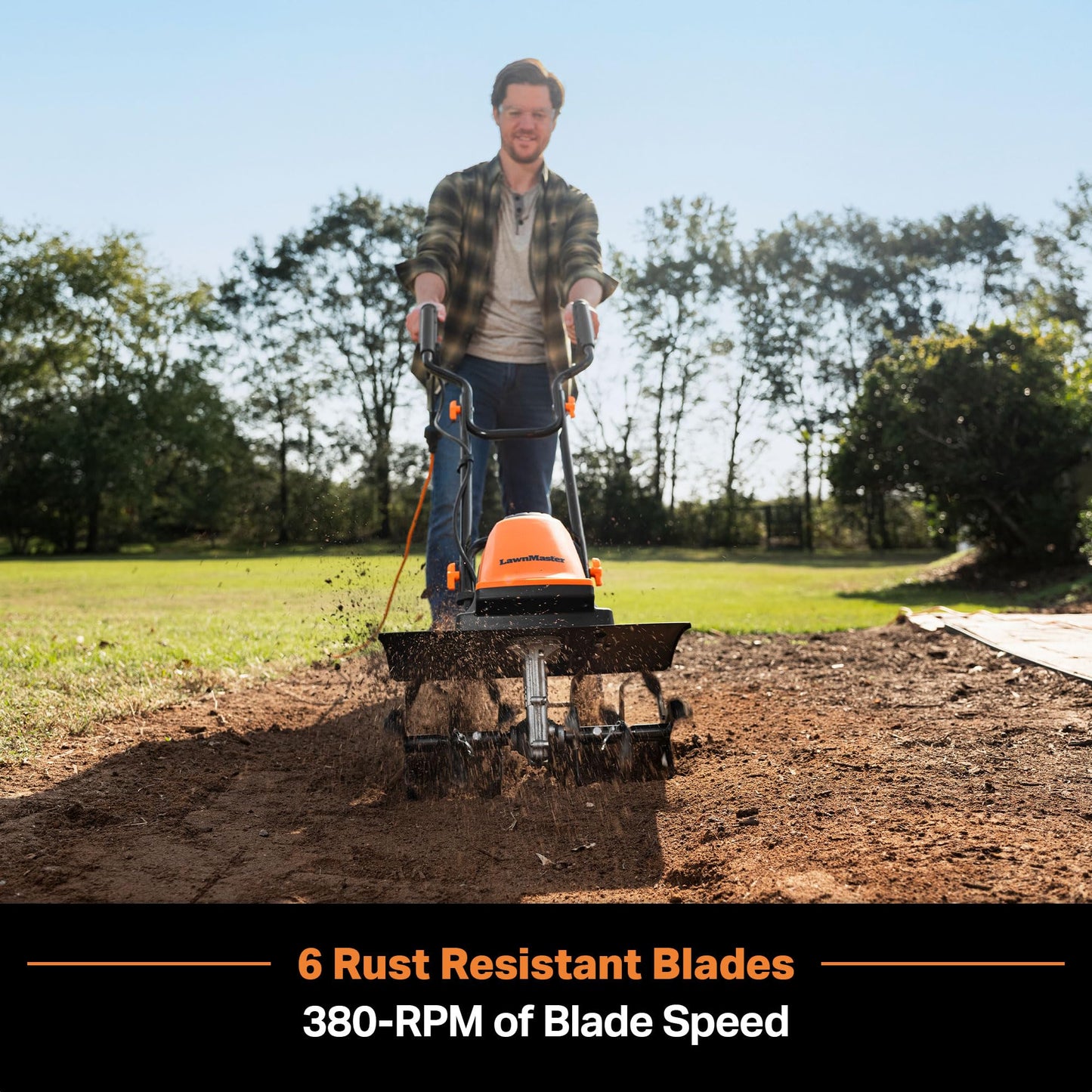 LawnMaster 13.5 Amp 18” Electric Tiller – TE1318M