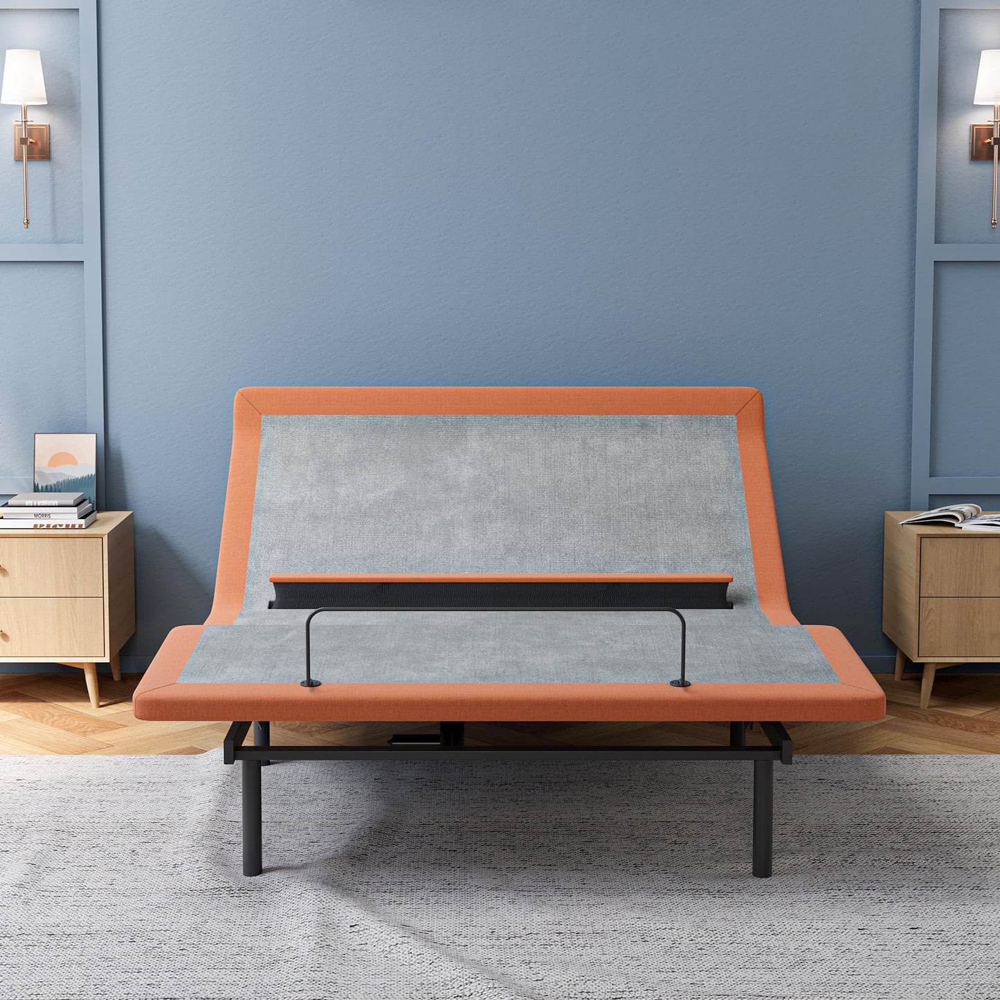 ESHINE Queen Adjustable Bed Frame with Lumbar Support Smart App