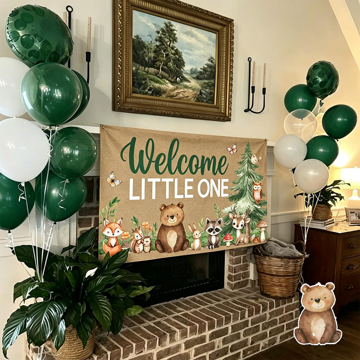 Woodland Banner for Woodland Baby Shower Decorations
