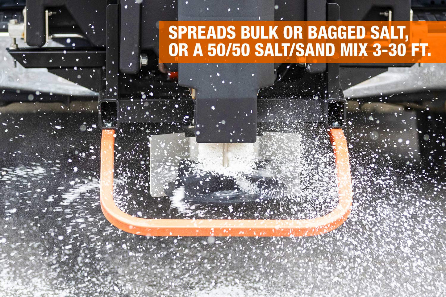 Buyers Products Saltdogg TGS07 Tailgate Salt Spreader, Made In The USA, 11 cu ft/825lb Capacity, Horizontal Auger Feed, Commerial Salt Spreader With Ground or Truck Bed Loading
