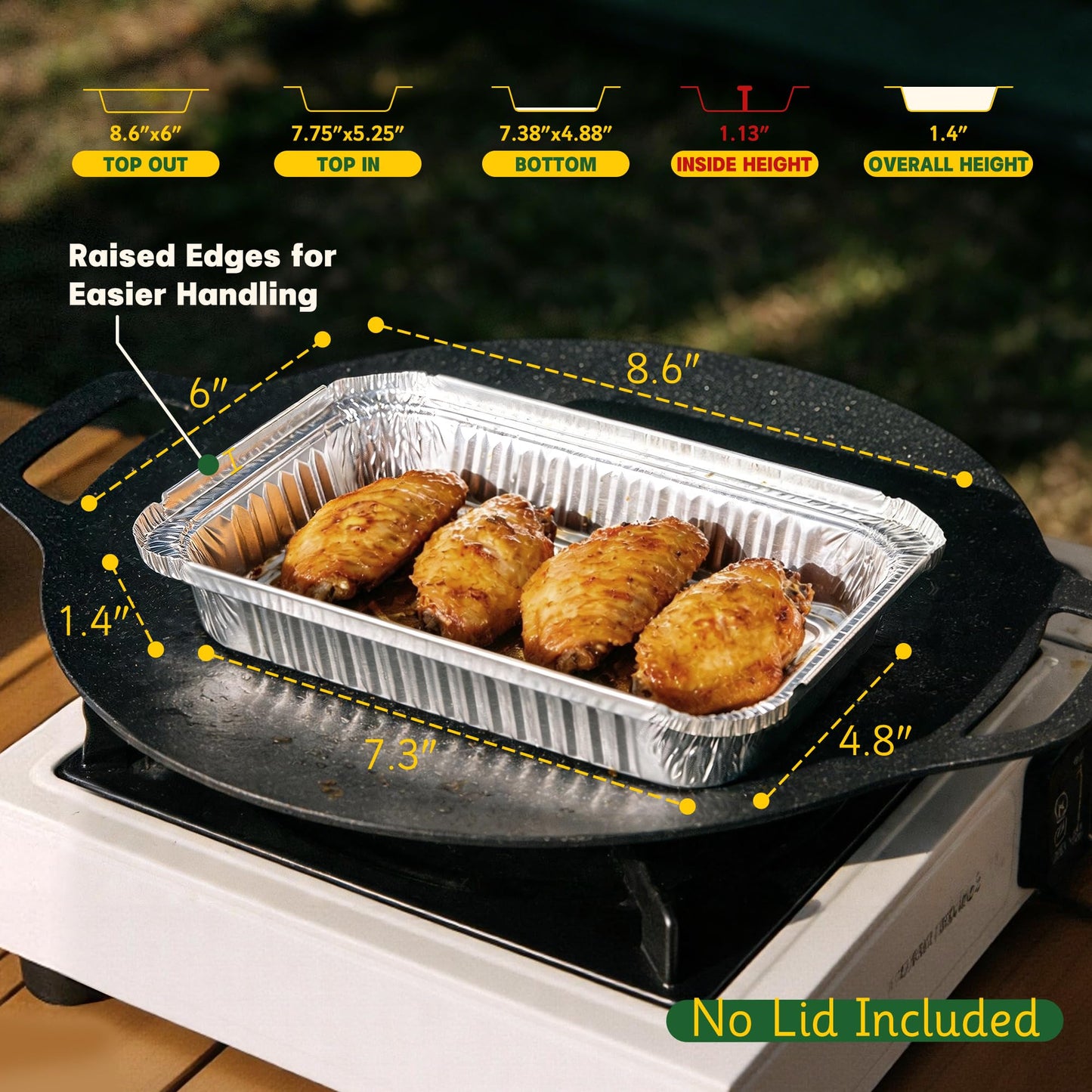Boxential 25 Pack 8.6" x 6" Grill Drip Pans Compatible with Weber Q, Spirit & Genesis Series – Aluminum Grease Tray Liners for Weber Grill Drip Tray, Grease Catcher Replacement, Disposable Foil Pans