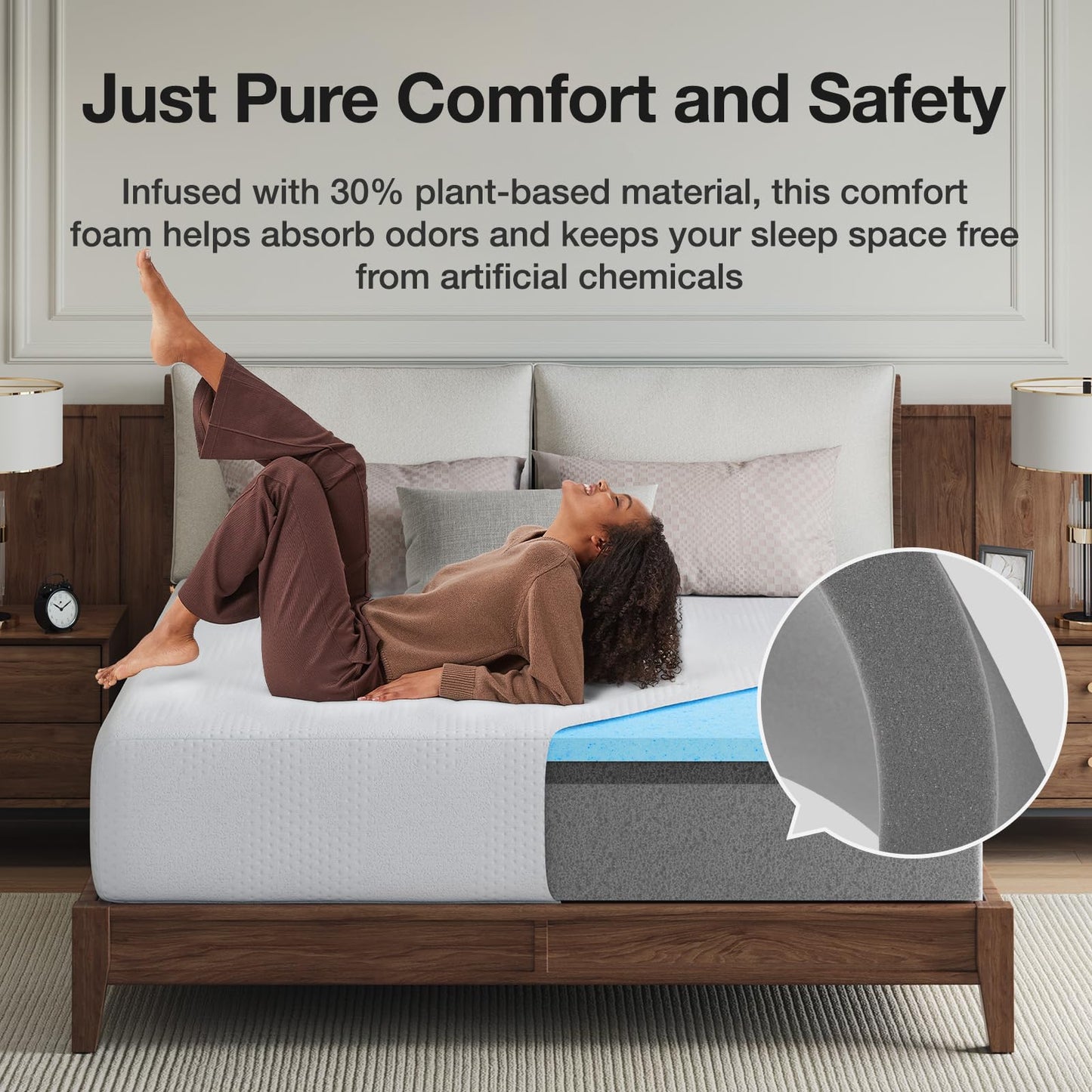 Novilla California King Mattress, 14 inch Cal King Mattress in a Box, Gel Memory Foam Mattresses for Cooling Night Sleep, Comfort Support,CertiPUR-US Certified
