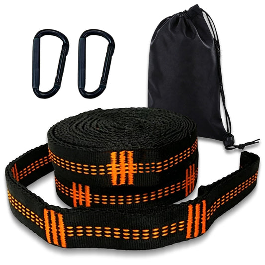 2pcs Hammock Straps with Carabiners, 2m/78.7inch Long & 7 Adjustable Loops Total- Quick & Easy Setup for Hammock,Swing. Extra Strong, Lightweight & Tree Friendly.