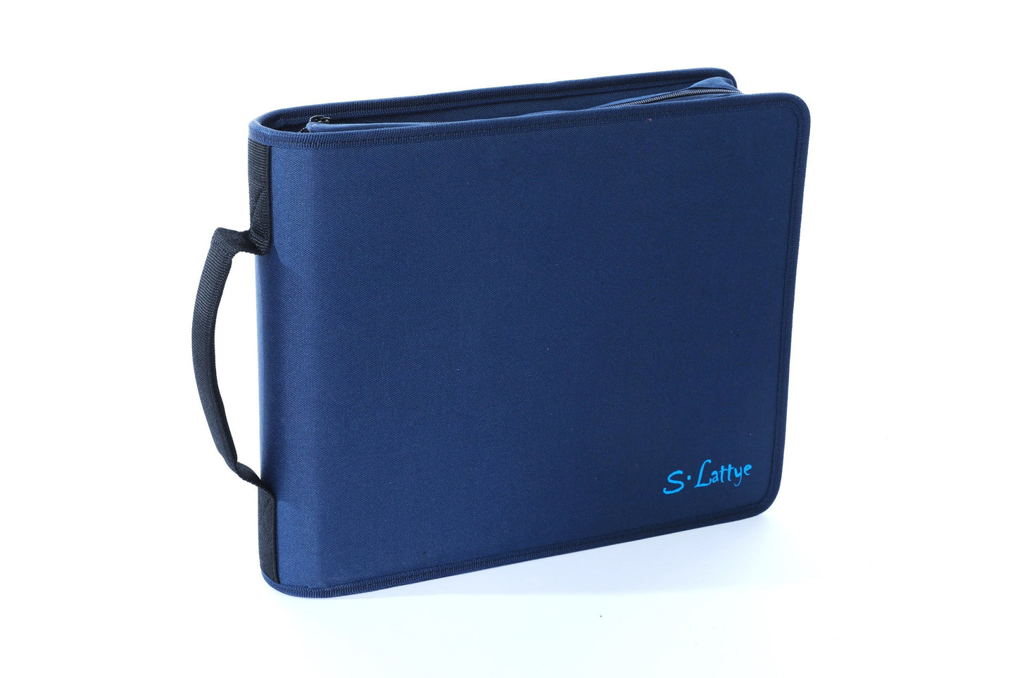 DVD CD Storage Case with Extra Wide Title Cover Pages for Blu Ray Movie Music Audio Disk (Portable Carrying Binder Holder Wallet Album Home Organizer Shelf )- Blue, 128 disk units, 64 cover pockets