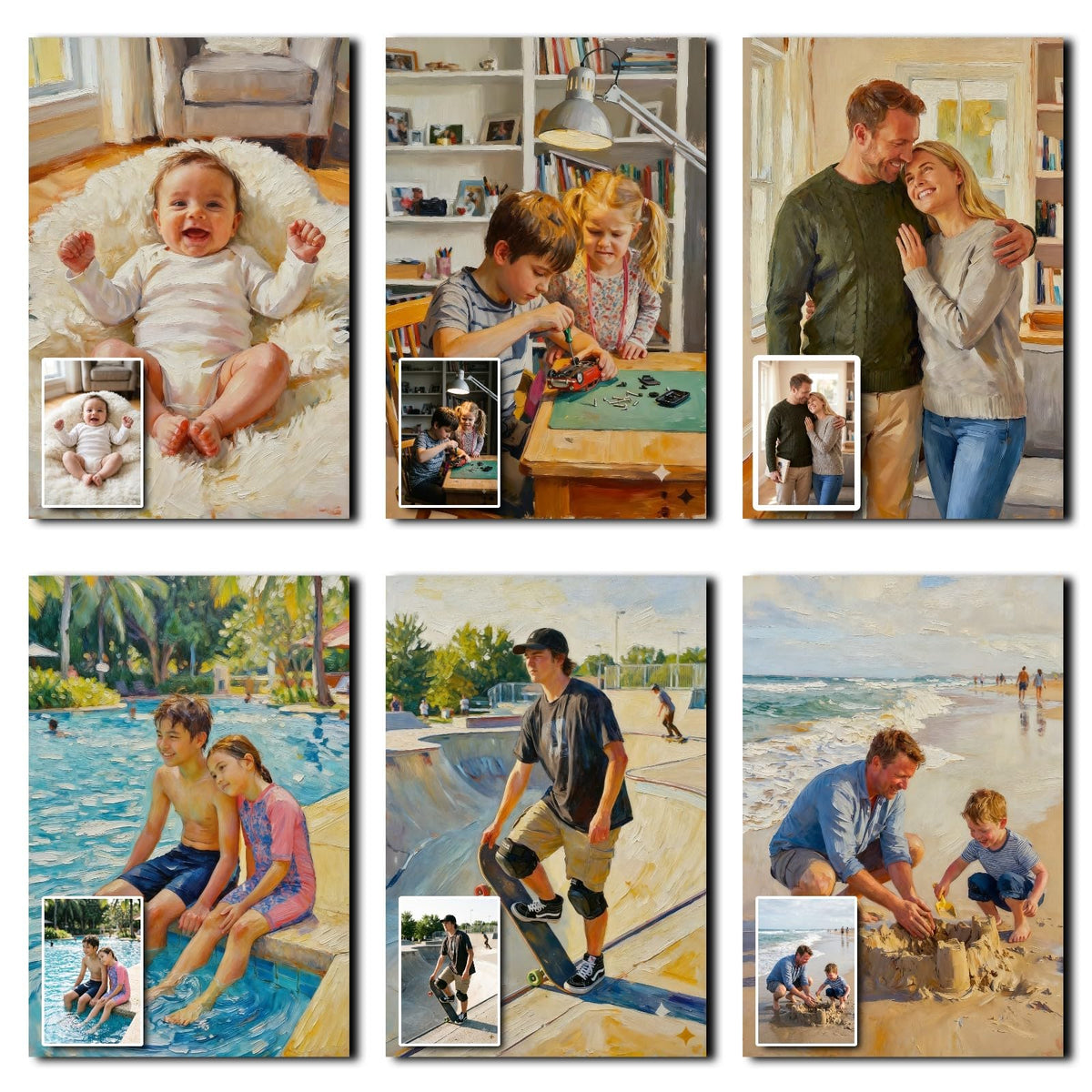 Picture to Oil Painting Art Poster, Gift for Your Partner