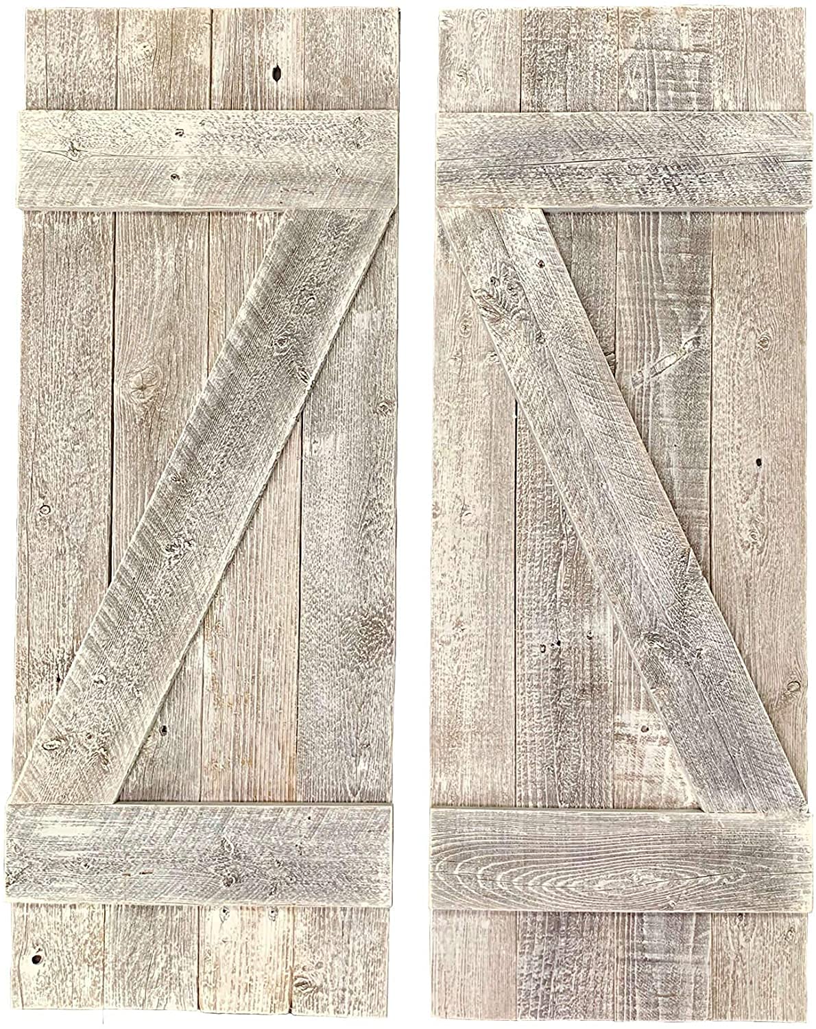 BARNWOODUSA Decorative Shutters Set of 2 Rustic Farmhouse Window Shutters