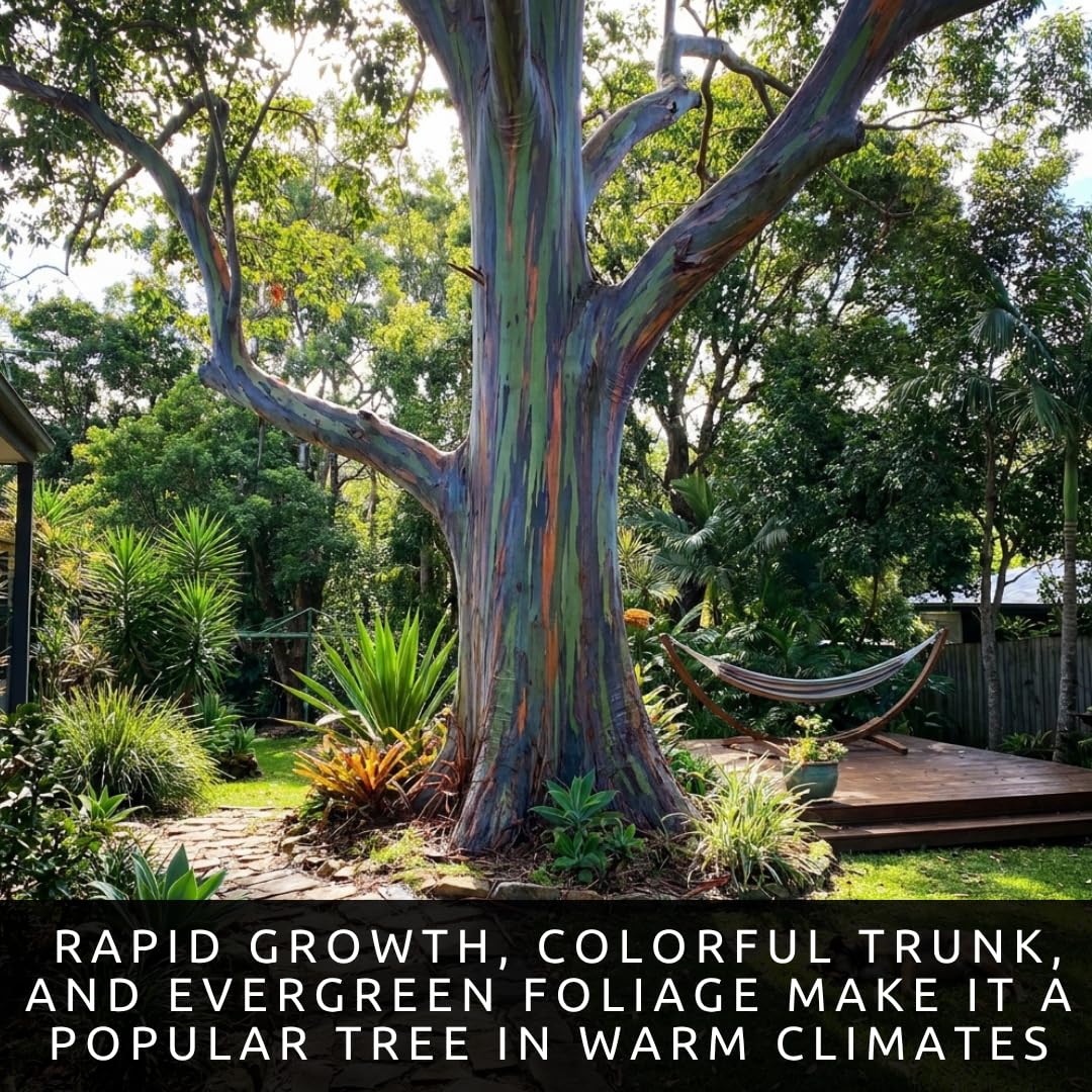 Rainbow Eucalyptus Tree Seeds - 50 Seeds - Stunning Colored Bark - Eucalyptus deglupta