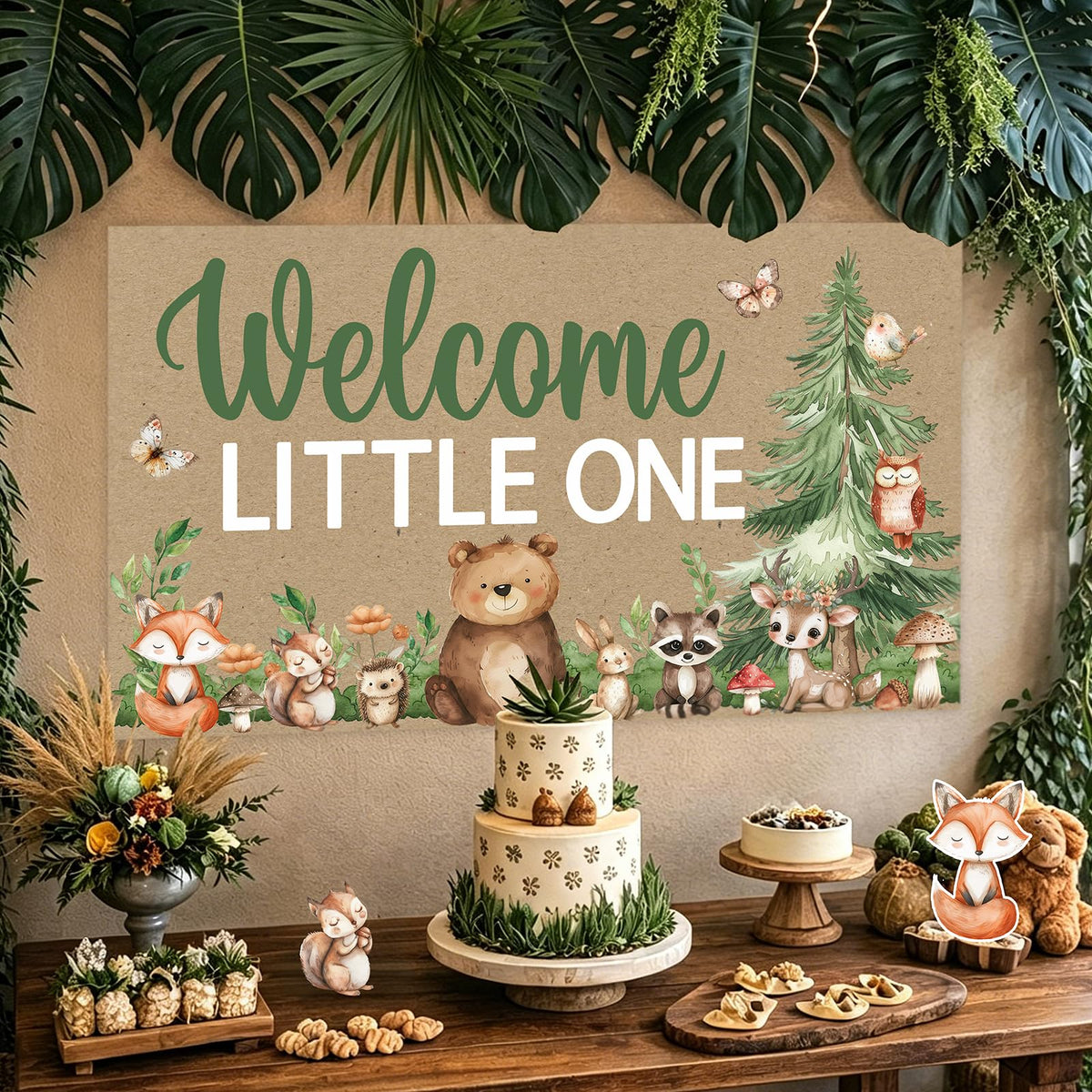Woodland Banner for Woodland Baby Shower Decorations