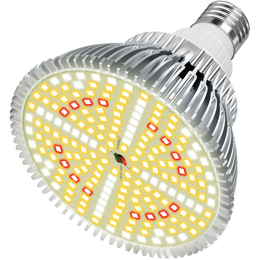 Lonwon Grow Light Bulbs 30W, LED Grow Light Bulb PAR38 Bulb, E26 Plant Light Bulb Full Spectrum, 4000K Warm Grow Bulb 320W Equivalent, Grow Light for Indoor Plants, Flowers, Regular Lamp, 1Pack
