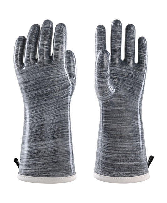 wahoo Liquid Silicone Smoker Oven Gloves, Food-Contact Grade, Heat Resistant Gloves for Cooking, Grilling, Baking, Grey, Large