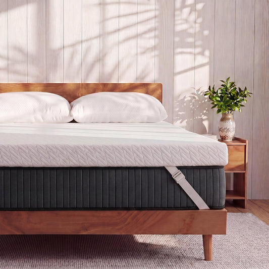 VALUXE 3 Inch Gel Memory Foam Mattress Topper King Size High Density Cooling Pad Pressure Relief Bed Topper (with Removable & Bamboo Cover)