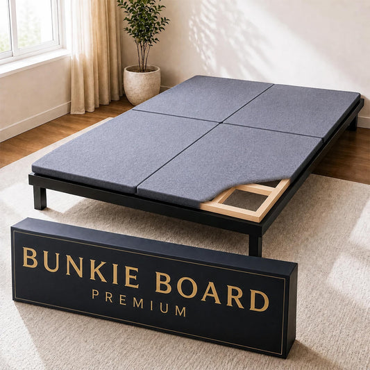 Zayton, 1.5" Split Wood Bunkie Board California King Size Bed, Under Mattress Support, Fully Assembled, Fabric Ventilation Cover-Replaces Wooden Slats or Box Spring for Bed Frames