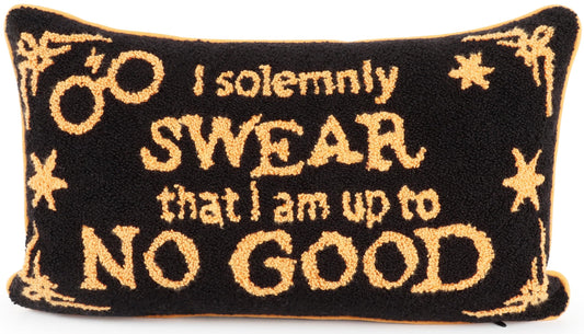 Jay Franco Needlepoint Decorative Pillow – 15 Inch Kids Ultra-Soft Stuffed Plushie & Cozy Throw Pillow, Official Licensed Product, Black - Harry Potter