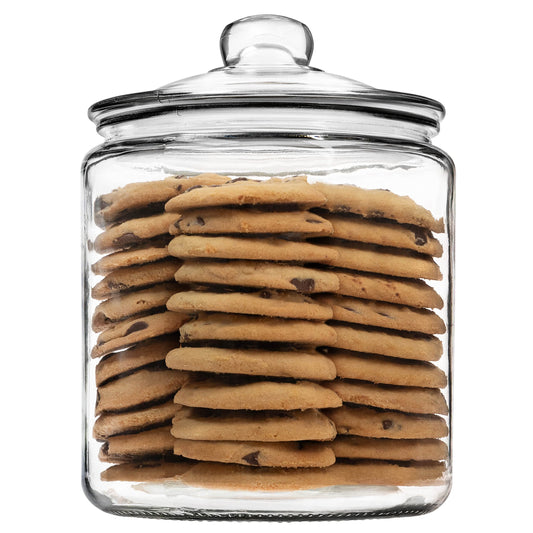 kitchentoolz 1 Gallon Glass Cookie Jar with Lid & Candy Jar | Glass Jars