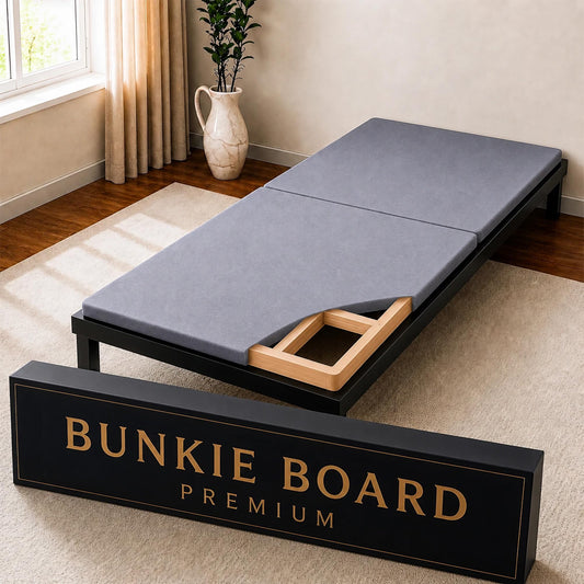 Zayton, 1.5" Split Wood Bunkie Board Twin XL Size Bed, Under Mattress Support, Fully Assembled, Fabric Ventilation Cover-Replaces Wooden Slats or Box Spring for Bed Frames