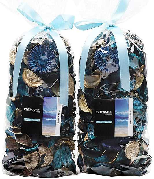 Summer Potpourri Bags,Ocean Breeze Scented Bowl Vase Filler, Blue,8.4 oz