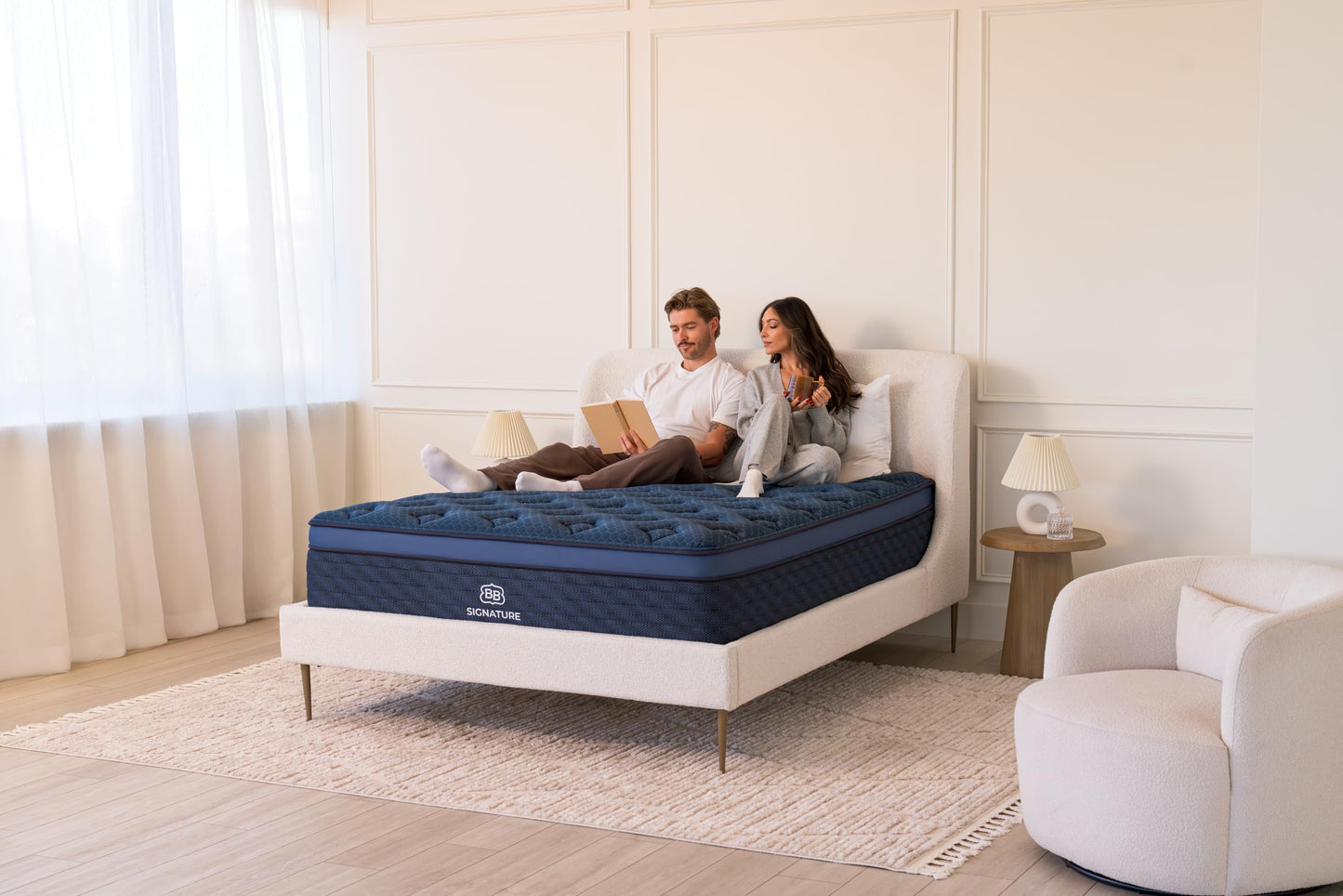 Brooklyn Bedding Signature Hybrid Olympic Queen 66"x80" 13 Inch Mattress, Firm Feel, CERTIPUR-US Certified Foam