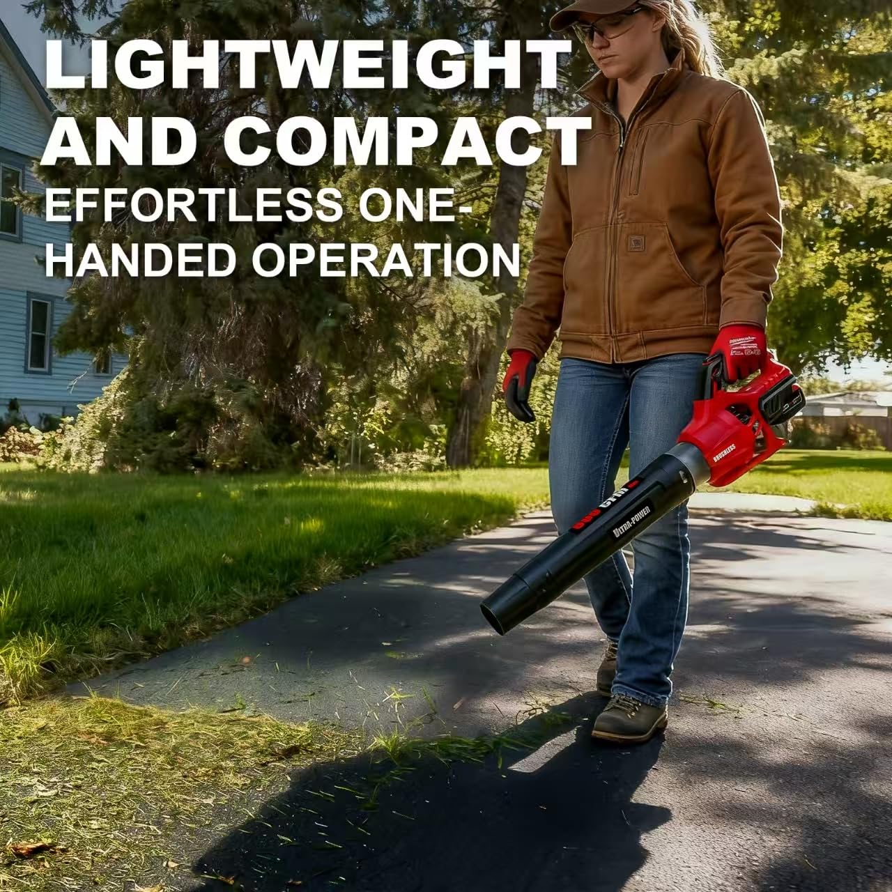 Paxwrenx Cordless Leaf Blower Compatible with Milwaukee M18 Battery, 600 CFM 125 MPH Brushless Electric Blower with Speed Lock, Handheld Tool for Lawn Care, Snow & Leaves (Battery Not Included)