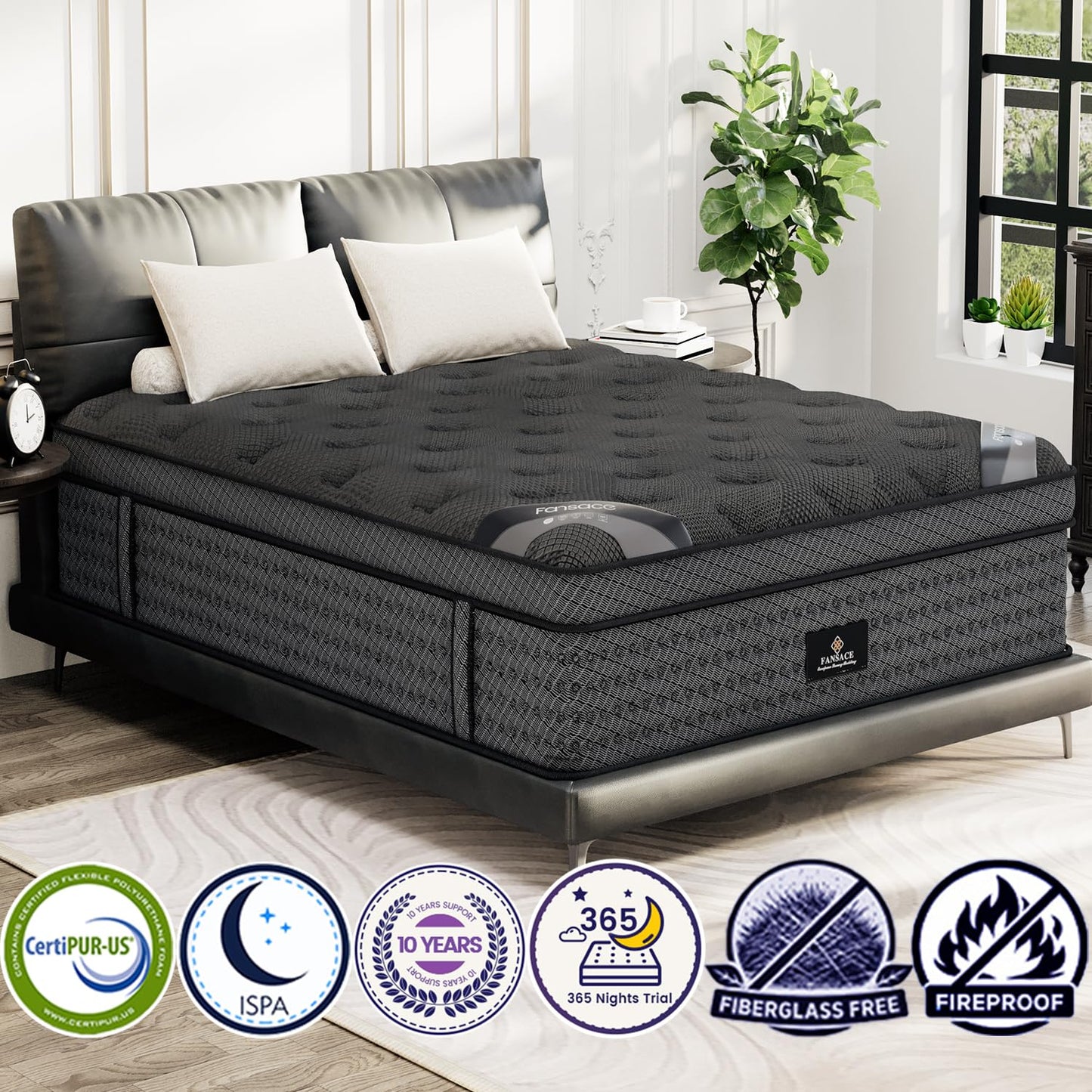 King Size Mattress (High-End Upgraded) Hotel-Level Luxury 14 Inch Hybrid King Mattress In A Box, Cooling-Gel Memory Foam & Pocket Springs, Back Pain, Extra Edge Support, 365-Night Trial, Medium Firm