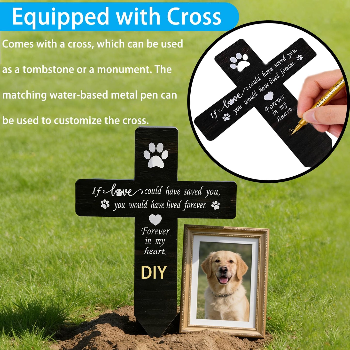 JWIZYOTR Eco-Friendly Pet Casket Body Bag, Pet Burial Box with Dignity, Dog Casket for Burial and Cremation by Customizing with Your Own Words for All Pets - Dogs, Cats, Rabbits and More.（S