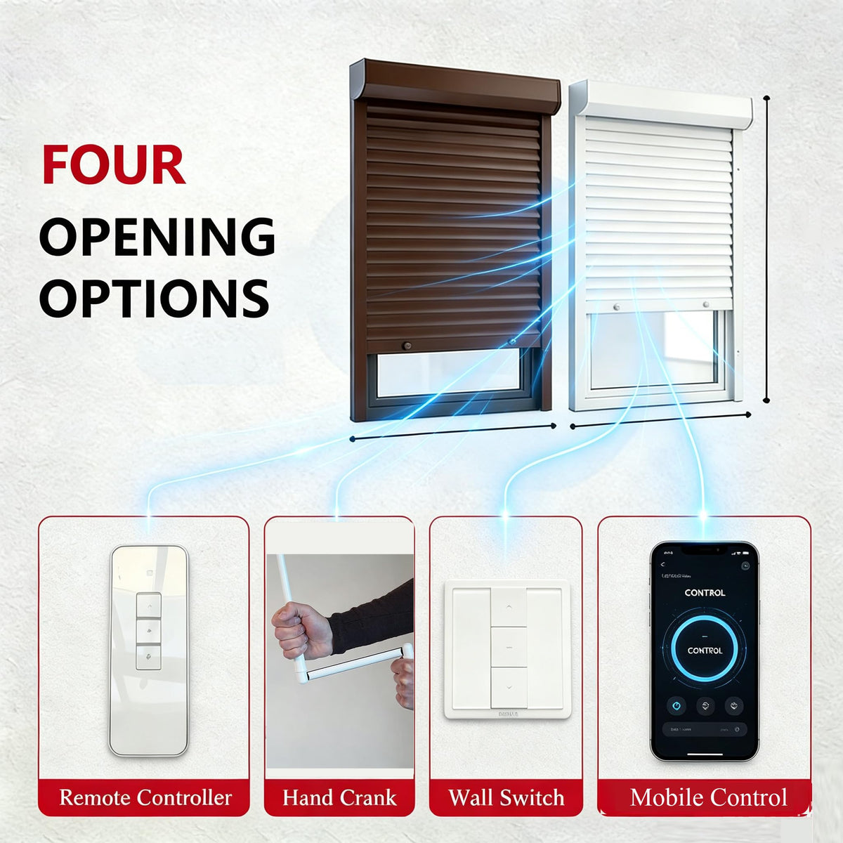 ObegShare WiFi Controlled Storm Shutters Mobile with Tuya App